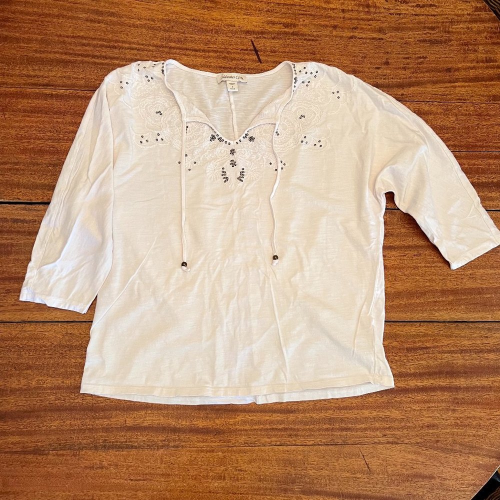 Coldwater Creek embroidered top - size M (10/12)